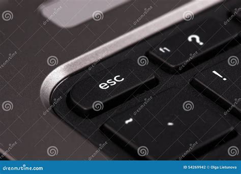 Close Up Computer Key Esc Escape Stock Photo Image Of Button