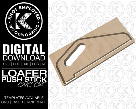 Table Saw Push Stick Cnc Router Files Printable Templates Etsy
