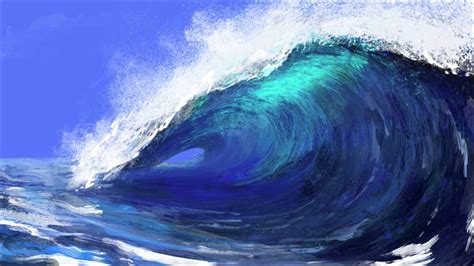 Wave Of The Sea Photoshop Speed Painting Youtube
