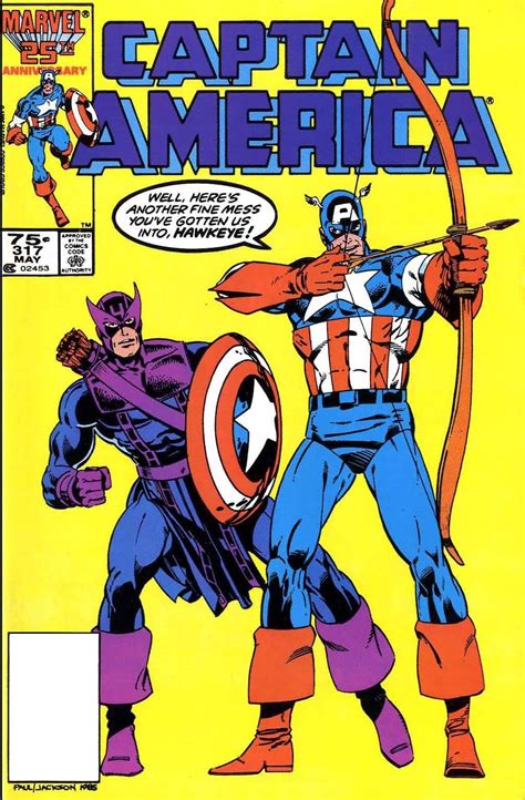 The Marvel Comics Of The 1980s — 1985 Captain America 317 Cover By