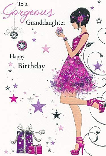 to a gorgeous granddaughter happy birthday card jj8542 in 2023 happy birthday wishes cards