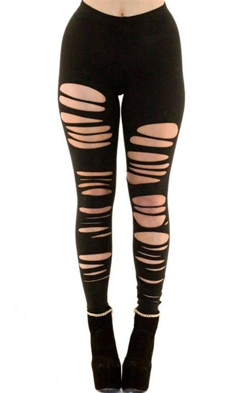 Ripped Up Torn Apart Leggings Plus Sizes Available