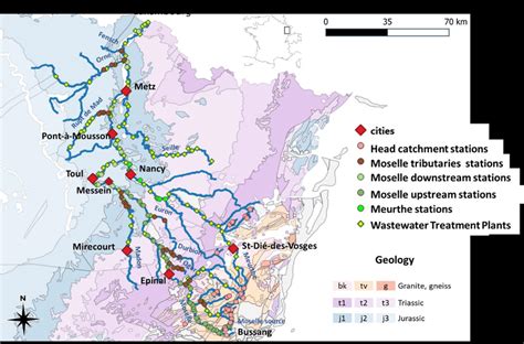 The French Part Of The Moselle Basin With Its Main Tributaries