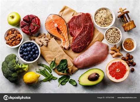 Imágenes Una Dieta Balanceada Alimentos Orgánicos Saludables Dieta