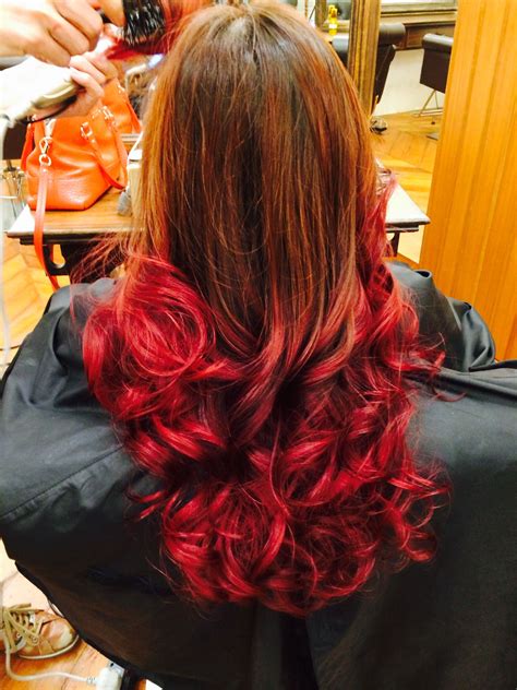 Dip Dyeing It Red Long Hair Styles Hair Styles Hair