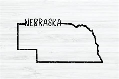 Nebraska Outline Svg Nebraska Vector File Nebraska Design Etsy