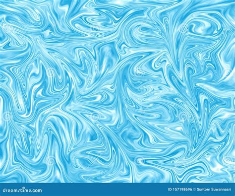 Abstract Sky Blue Liquid Marble Swirl Texture Background Stock