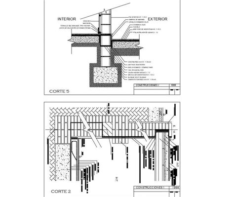 Brick Wall And Foundation Section Plan Dwg File Cadbull
