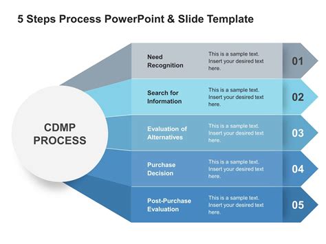 5 Steps Process Powerpoint And Slide Template