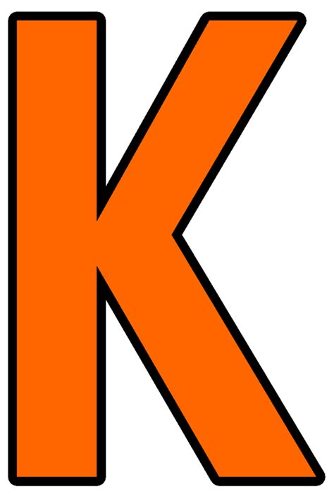The Letter K Is Orange And Black