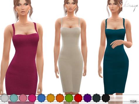 The Sims Resource Sleeveless Crochet Midi Dress By Ekinege Sims 4