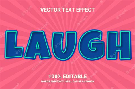 Premium Vector Laugh Text Effect