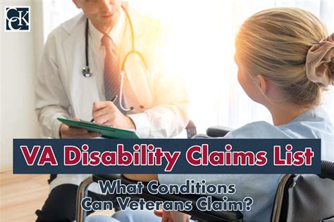 Va Disability Claims List What Conditions Can Veterans Claim Cck Law