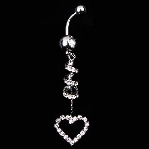 Sexy Dangling Navel Belly Button Rings Heart Shape Belly Piercing