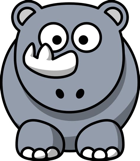 Onlinelabels Clip Art Cartoon Rhino