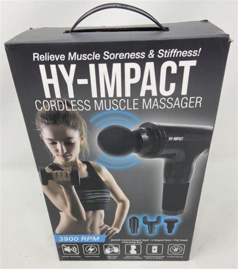Hy Impact Cordless Muscle Massager 3900 Rpm 4 Heads 6 For Sale Online Ebay