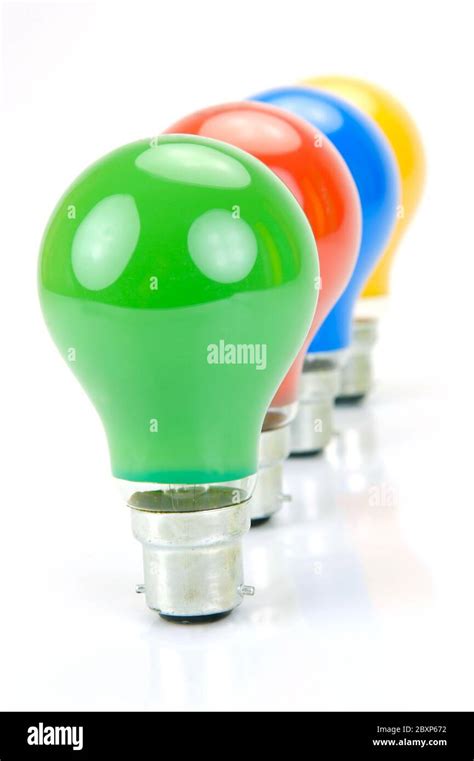 Colored Light Bulbs Stock Photo Alamy
