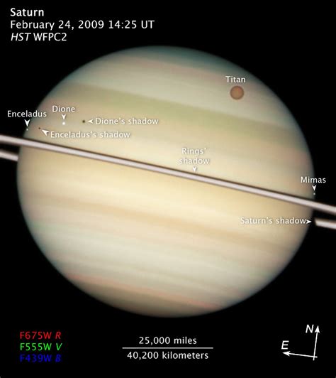 The Large Picture Blog Quadruple Saturn Moon Transit Snapped By Hubble