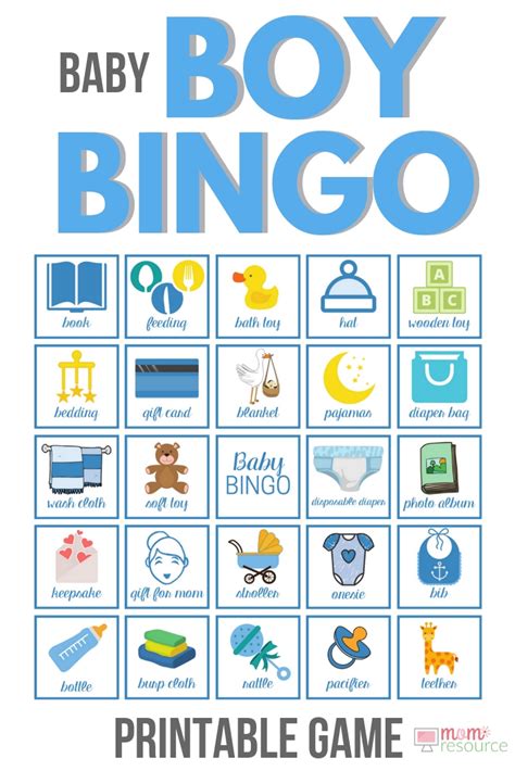 Looking For Baby Bingo Boy Shower Games Here Are 80 Cute Baby Bingo