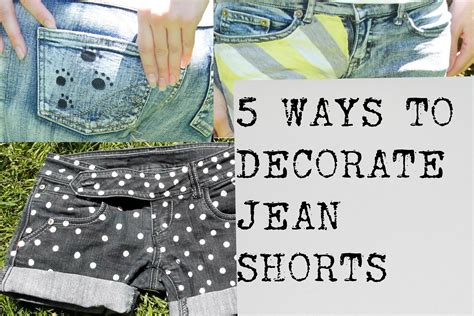 5 Easy Jean Shorts Projects Decorate Denim Shorts No Sewing Diy