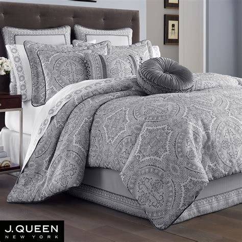 Colette Silver Comforter Bedding By J Queen New York