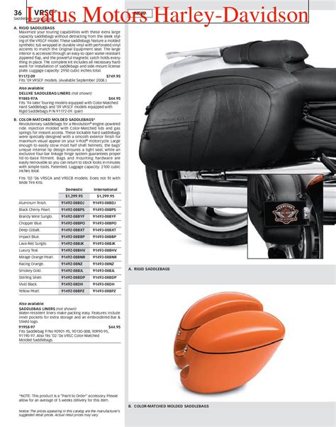 Harley Davidson V Rod Parts And Accessories Catalog By Harley Davidson
