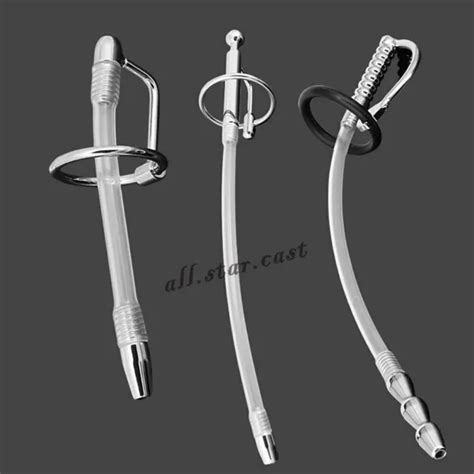 3 Types Stainless Steel Penis Plug Urethra Sounds Dilator Thru Hole Restraints 856 Picclick