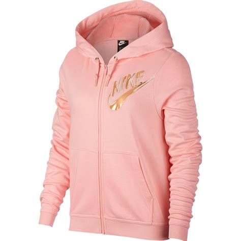 Nike Womens Nsw Metallic Graphic Fleece Full Zip Hoodie Bobs Stores