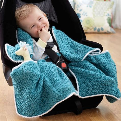 Bernat Car Seat Blanket Baby Blanket Crochet Crochet Baby Baby Car