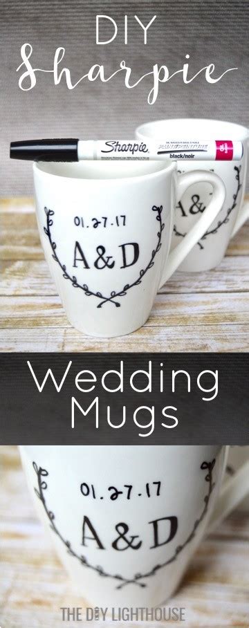 While you're choosing, you'll also have to consider price because engagement and wedding gifts can also be expensive. DIY Sharpie Mugs - Wedding Gift Idea - The DIY Lighthouse