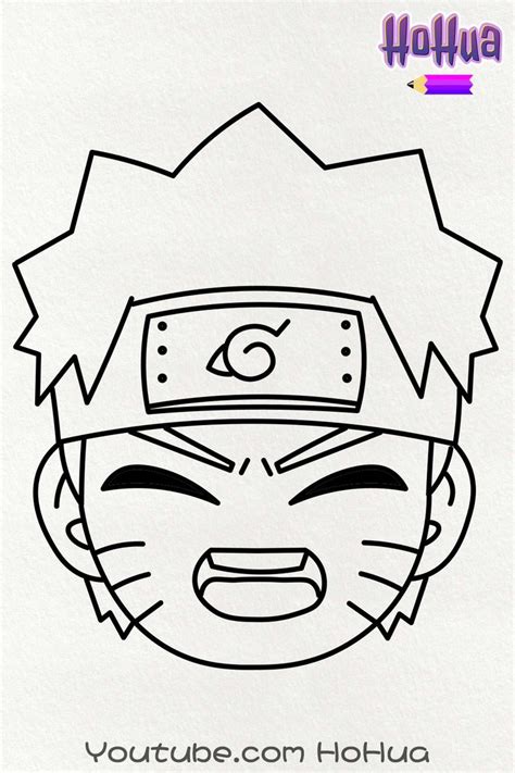 Chibi Uzumaki Naruto From Boruto Line Art Coloring Page By HoHua