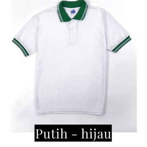 Jual Kaos Kerahkaos Polo T Shirt Putih Kerah Fuji Shopee Indonesia