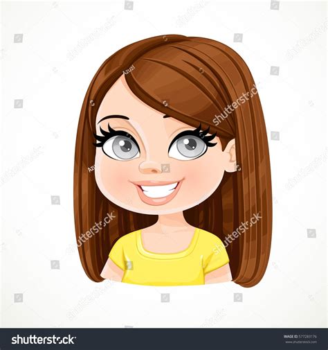 Cartoon Girl With Brown Hair Images Stock Photos And Vectors Shutterstock