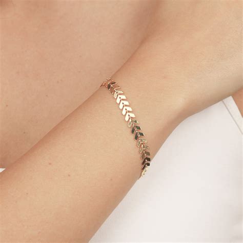 Delicate Gold Bracelet Dainty Geometric Chain Bracelet Etsy
