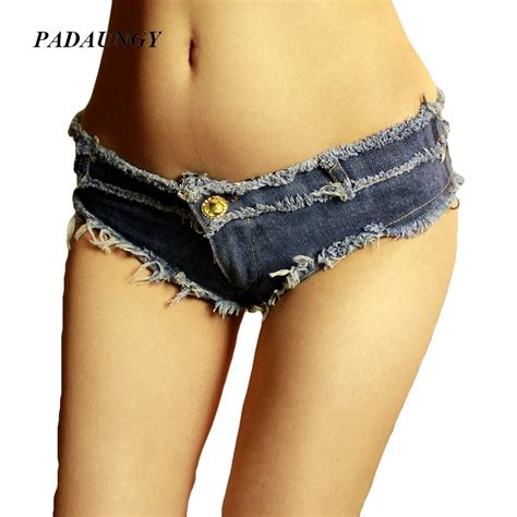 Padaungy Stretch Women Shorts Mini Booty Short Jeans Sexy Hotpants Ripped Low Waist Pantalon