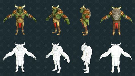 Low Poly Orc Character Gamedev Market