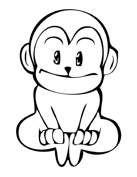 A unique collection of coloring pages. Monkeys free to color for children - Monkeys Kids Coloring Pages
