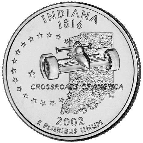 2002 D Indiana State Quarter Premium Collectible State Commemorative