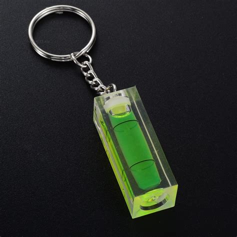 Irenen Mini Acrylic Spirit Level Key Ring Key Chain Tool Gadget T