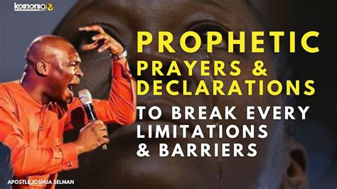 Prophetic Prayers And Declarations Against Limitations And Barriers