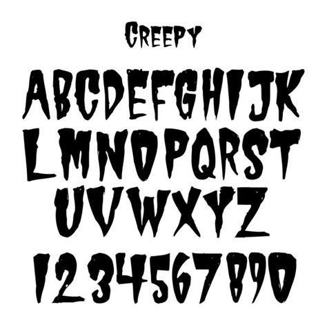 Creepy Horror Fonts Freeradioprovotk Monster Font Horror Font