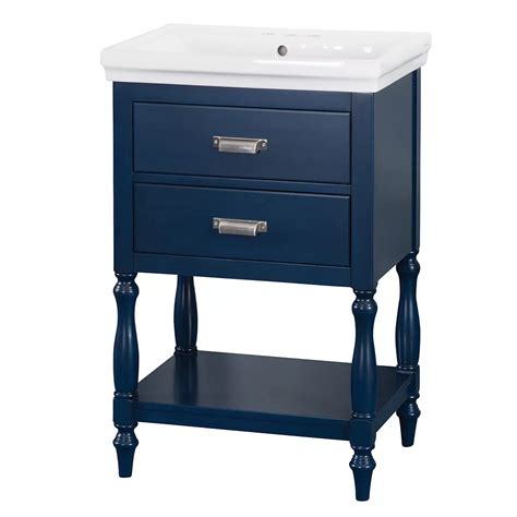 Foremost Cherie 24 Inch Vanity Combo In Royal Blue The Home Depot Canada