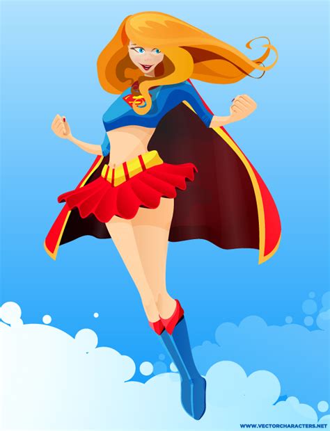 Superhero Girl Vector Character Vector Characters