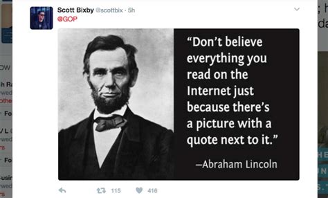 Gop Mistakenly Tweets Fake Abraham Lincoln Quote Internet Writes