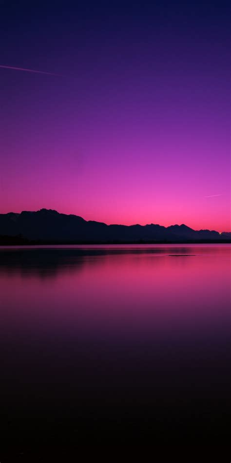 Sunset Wallpaper 4k Lake Dusk Purple Sky Reflection Dawn Nature 329