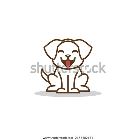 Cute Happy Dog Face Logo Stock Vector Royalty Free 2184402151