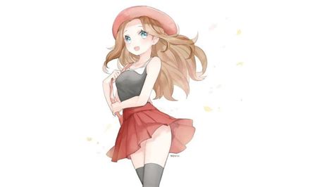 Pin By Sislia ´ω` On Pokegirls Brown Hair Blue Eyes Pokemon Long Hair Styles