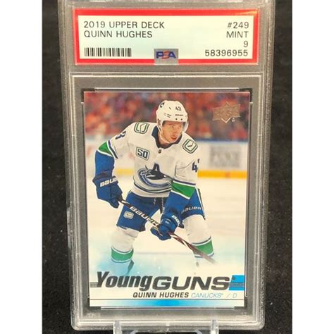 2019 Upper Deck Quinn Hughes Young Guns Rookie Card Psa 9