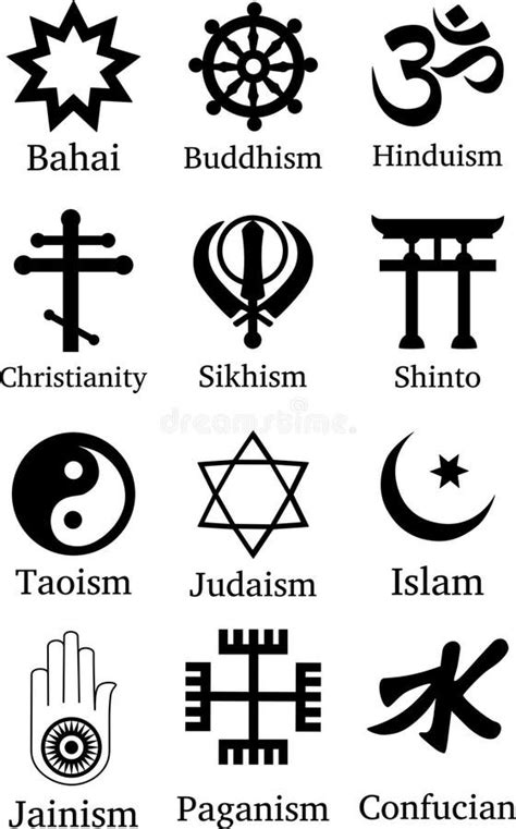 Muestras De Los Símbolos De La Religión Del Mundo De Grupos Religiosos