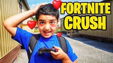 My Little Brother Plays Fortnite With His Summer School Crush Youtube
